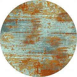 Alfombras redondeadas - Kebira (marrón/azul)