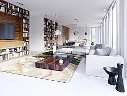 Alfombra Wilton - Padova (verde/blanco/dorado)