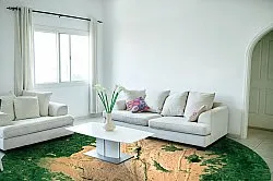 Alfombras redondeadas - Positano (beige/verde)
