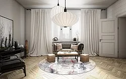 Alfombras redondeadas - Laurito (gris/beige/multi)