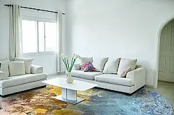 Alfombras redondeadas - Manlieu (azul/multi/dorado)