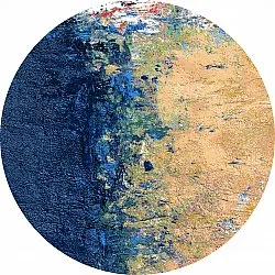 Alfombras redondeadas - Sindia (beige/azul)