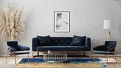 Alfombra Wilton - Sindia (beige/azul)