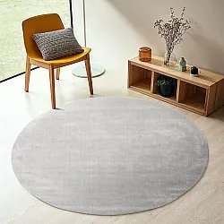 Alfombras redondeadas - Recycled PET with viscose look (gris)