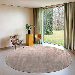 Alfombras redondeadas - Recycled PET with viscose look (marrón claro)