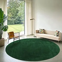 Alfombras redondeadas - Recycled PET with viscose look (verde)