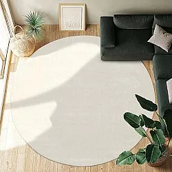 Alfombras redondeadas - Recycled PET with viscose look (offwhite)
