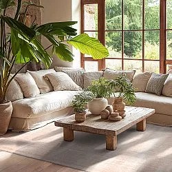Recycled PET with viscose look (marrón claro)