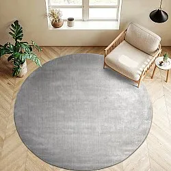 Alfombras redondeadas - Recycled PET with viscose look (gris)