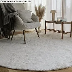 Alfombras redondeadas - Aranga Super Soft Fur (blanco)