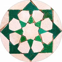 Alfombras redondeadas - Chia (verde/beige)