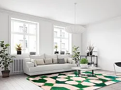 Alfombra Wilton - Chia (verde/beige)