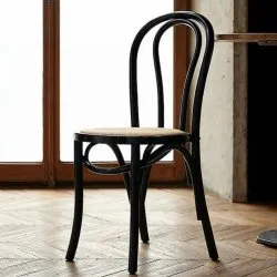 Silla - Bistro (ratán/negro) - 2 piezas