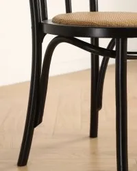 Silla - Bistro (ratán/negro) - 2 piezas