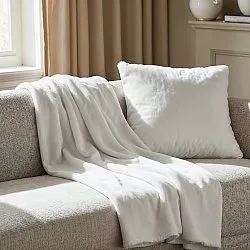 Mantas - Aranga Super Soft Throw (blanco)