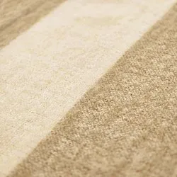 Mantas - Manta de mezcla de lana - Beatriz Stripe (beige/blanco)