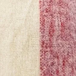 Mantas - Manta de mezcla de lana - Beatriz Stripe (rojo/blanco)