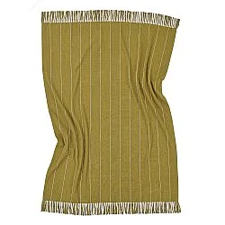 Mantas - Manta de algodón - Martina Stripe (verde/blanco)