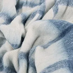 Mantas - Colcha en mezcla de lana - Rachel (azul)