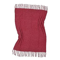 Mantas - Manta de mezcla de lana - Samantha (rojo oscuro)