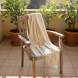 Mantas - Colcha en mezcla de lana - Samantha (offwhite)