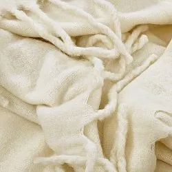 Mantas - Colcha en mezcla de lana - Samantha (offwhite)