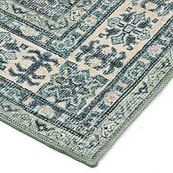 Alfombra de tejido plano - Benaluna (azul/verde)