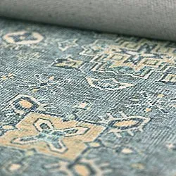Alfombra de tejido plano - Benaluna (azul/verde)
