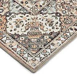 Alfombra de tejido plano - Berelina (beige/multicolor)