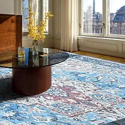Alfombra de tejido plano - Birjand (azul)