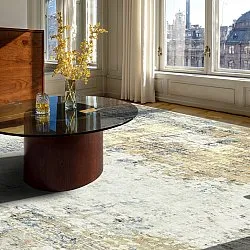 Alfombra de tejido plano - Comino (gris/multicolor)