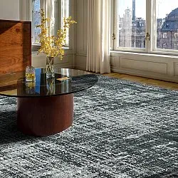 Alfombra de tejido plano - Elira (negro)