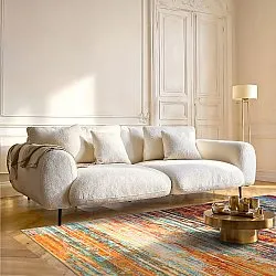 Alfombra de tejido plano - Kazea (naranja/multi)