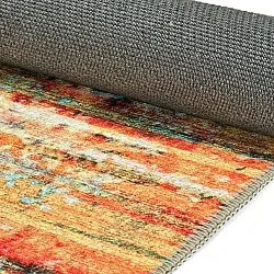 Alfombra de tejido plano - Kazea (naranja/multi)