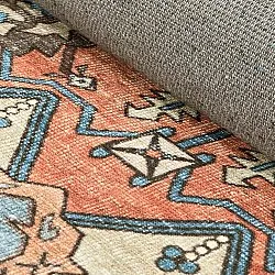 Alfombra de tejido plano - Kordava (gris/rojo)