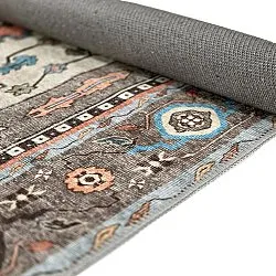 Alfombra de tejido plano - Kordava (gris/rojo)