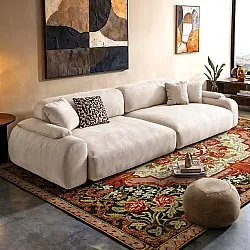 Alfombra de tejido plano - Masarida (negro/multicolor)