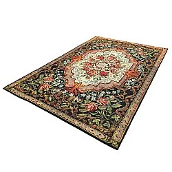 Alfombra de tejido plano - Masarida (negro/multicolor)