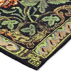 Alfombra de tejido plano - Masarida (negro/multicolor)