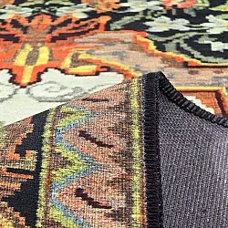 Alfombra de tejido plano - Masarida (negro/multicolor)