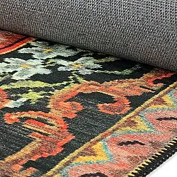 Alfombra de tejido plano - Masarida (negro/multicolor)