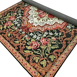 Alfombra de tejido plano - Masarida (negro/multicolor)