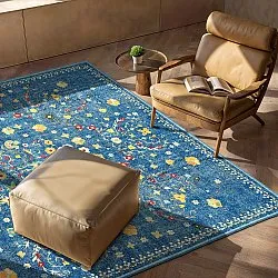 Alfombra de tejido plano - Nabilar (azul)