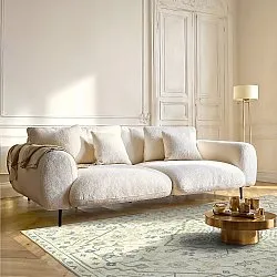 Alfombra de tejido plano - Nahla (crema)
