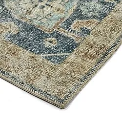 Alfombra de tejido plano - Noura (azul)