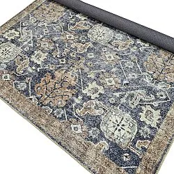 Alfombra de tejido plano - Noura (azul oscuro)