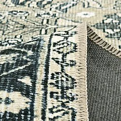 Alfombra de tejido plano - Yasirah (azul/verde)