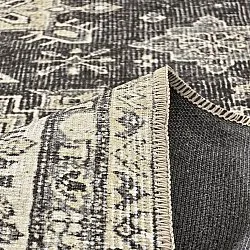 Alfombra de tejido plano - Zuleina (gris oscuro)