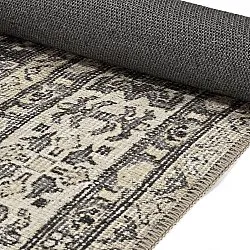 Alfombra de tejido plano - Zuleina (gris oscuro)