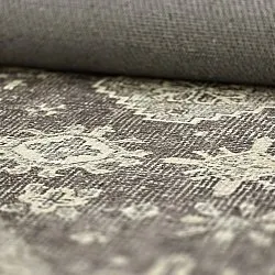 Alfombra de tejido plano - Zuleina (gris oscuro)